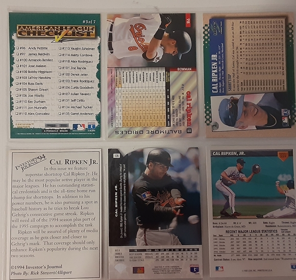 CAL RIPKEN JR. BASEBALL CARDS - Picture 4 of 6